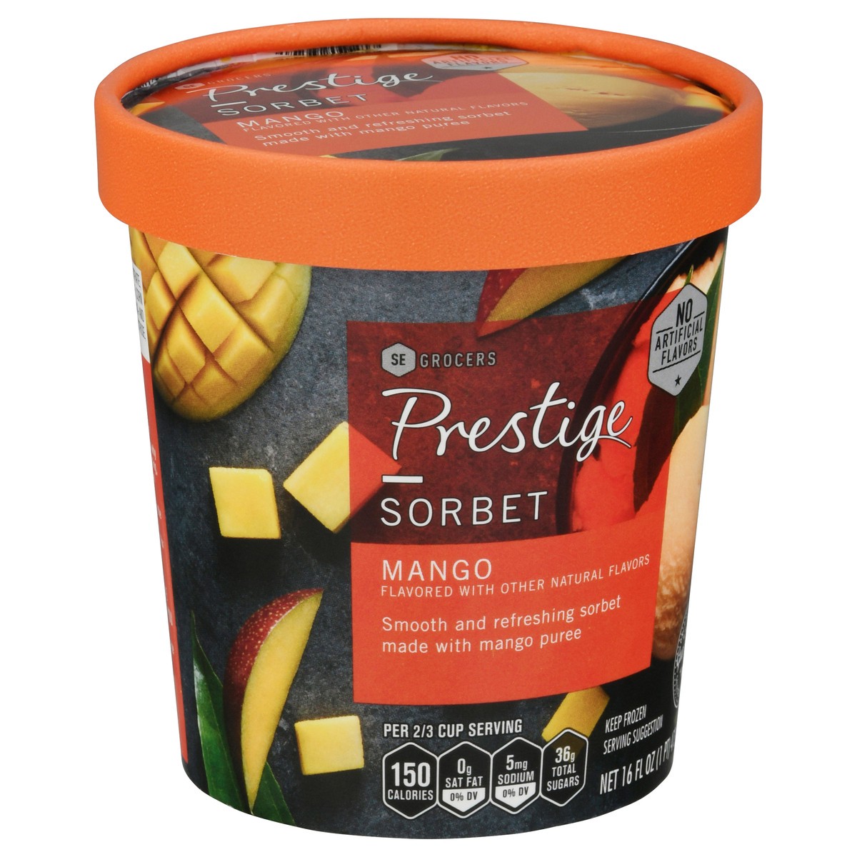 slide 7 of 9, Prestige Mango Sorbet, 16 oz