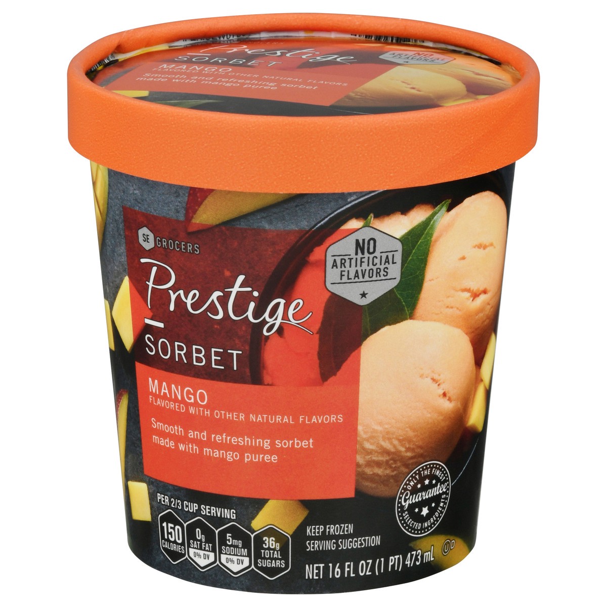 slide 8 of 9, Prestige Mango Sorbet, 16 oz