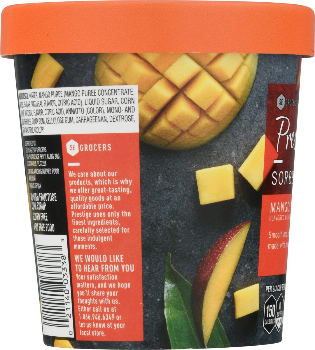 slide 6 of 9, Prestige Mango Sorbet, 16 oz