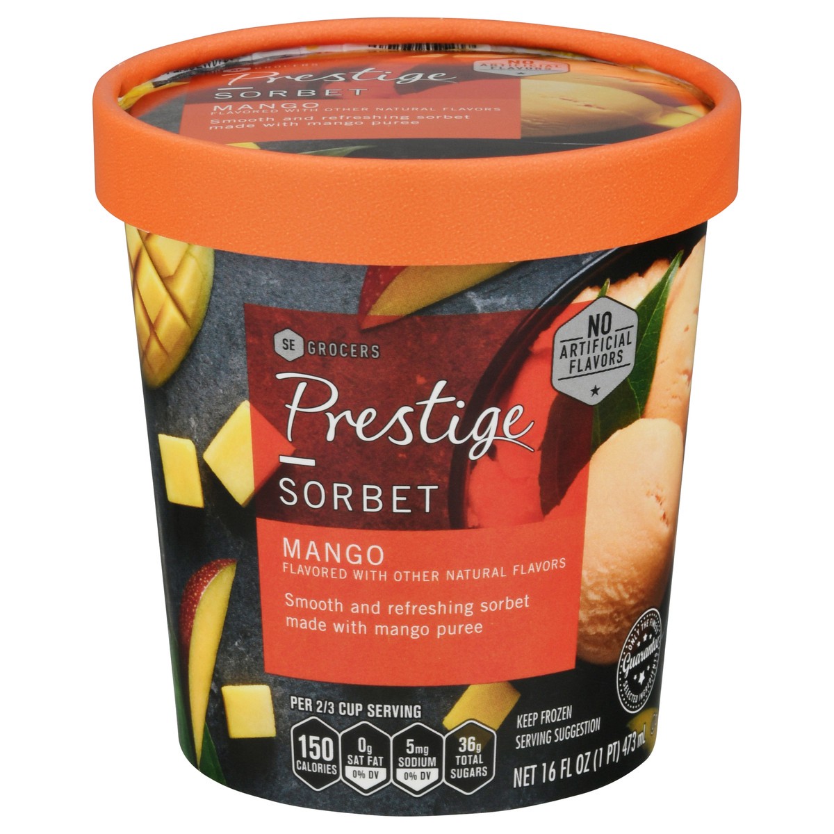 slide 1 of 9, Prestige Mango Sorbet, 16 oz