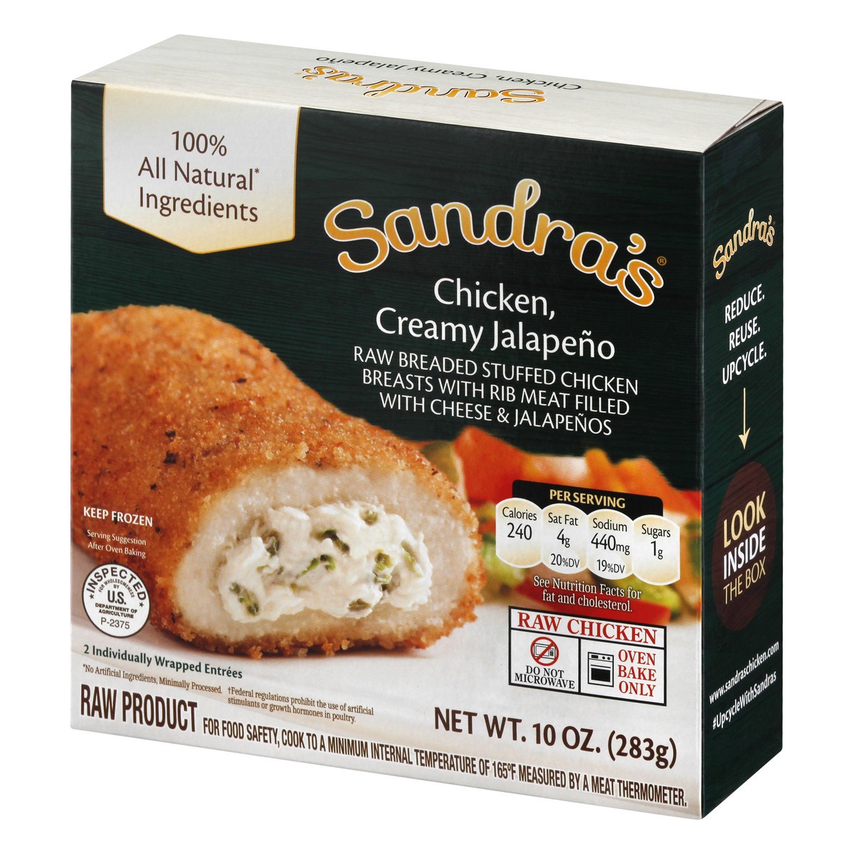 slide 3 of 9, Sandra's All Natural Chicken Creamy Jalapeno , 10 oz