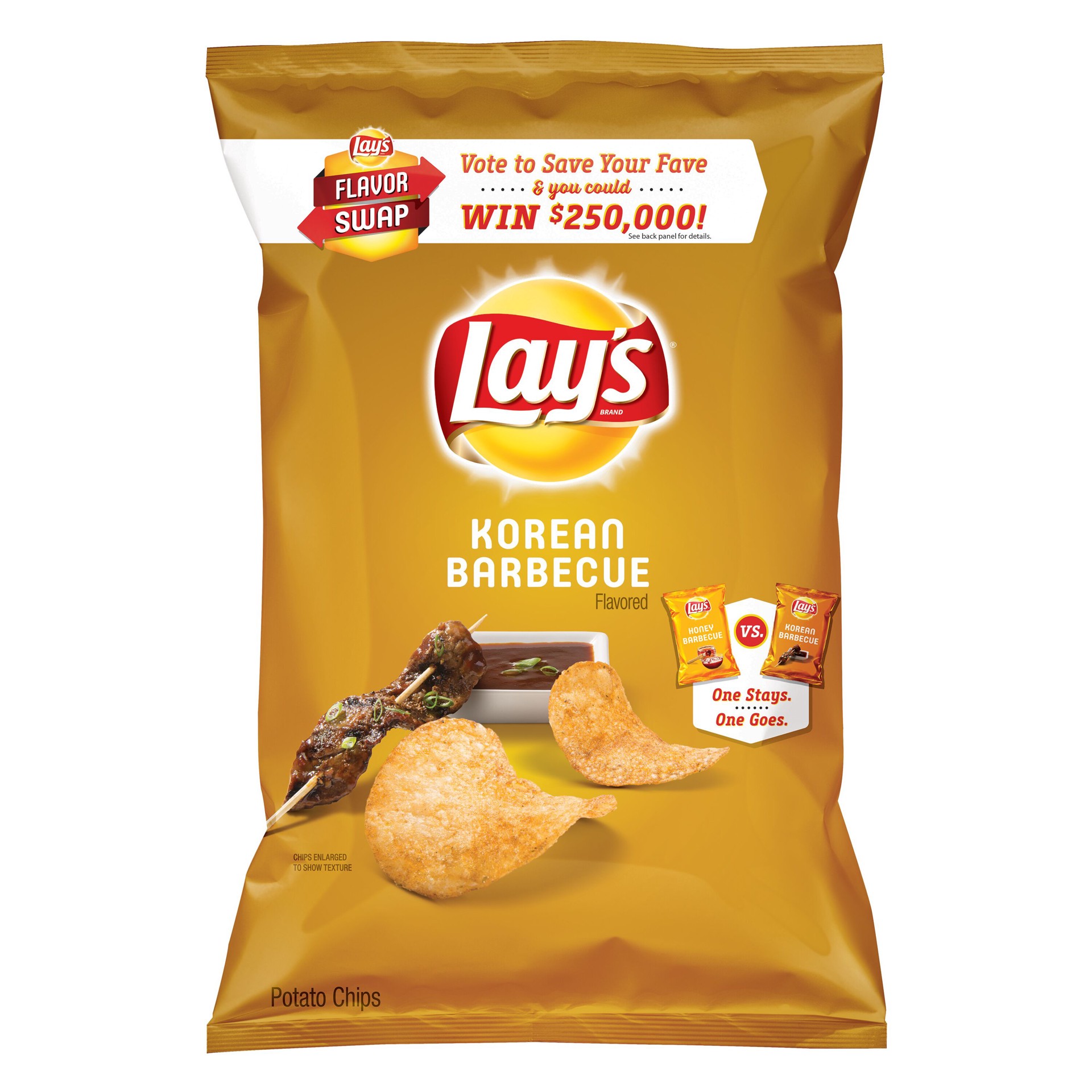 slide 1 of 1, Lay's Korean BBQ Potato Chips 2.75 Ounce Plastic Bag, 2.75 oz