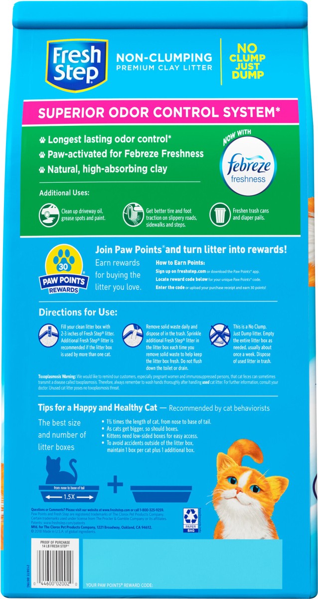 slide 2 of 9, Fresh Step Cat Litter, 14 lb