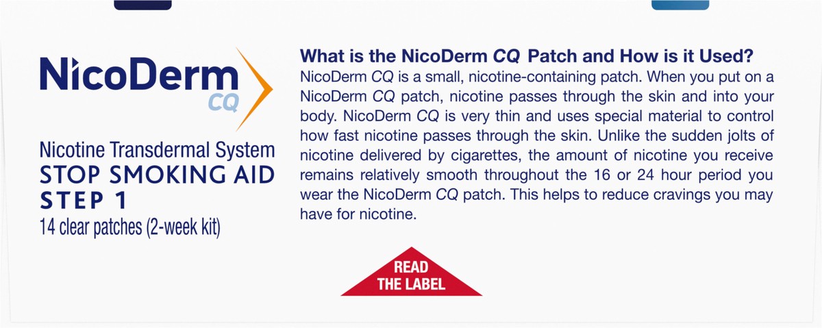 slide 3 of 9, Nicoderm 21Mg Clear Nicorderm Patch, 14 ct