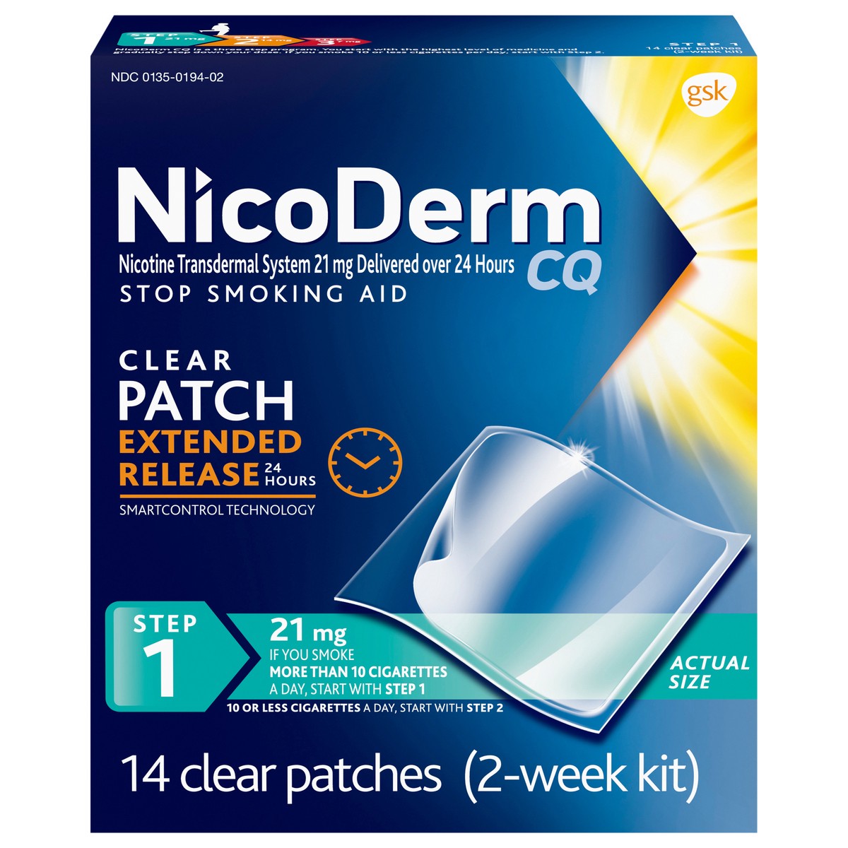 slide 1 of 9, NicoDerm Nicotine Patches - 14 Ct,