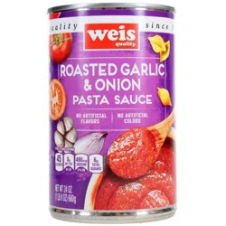 Weis Quality Roasted Garlic and Onion Can Pasta Sauce - 24 oz