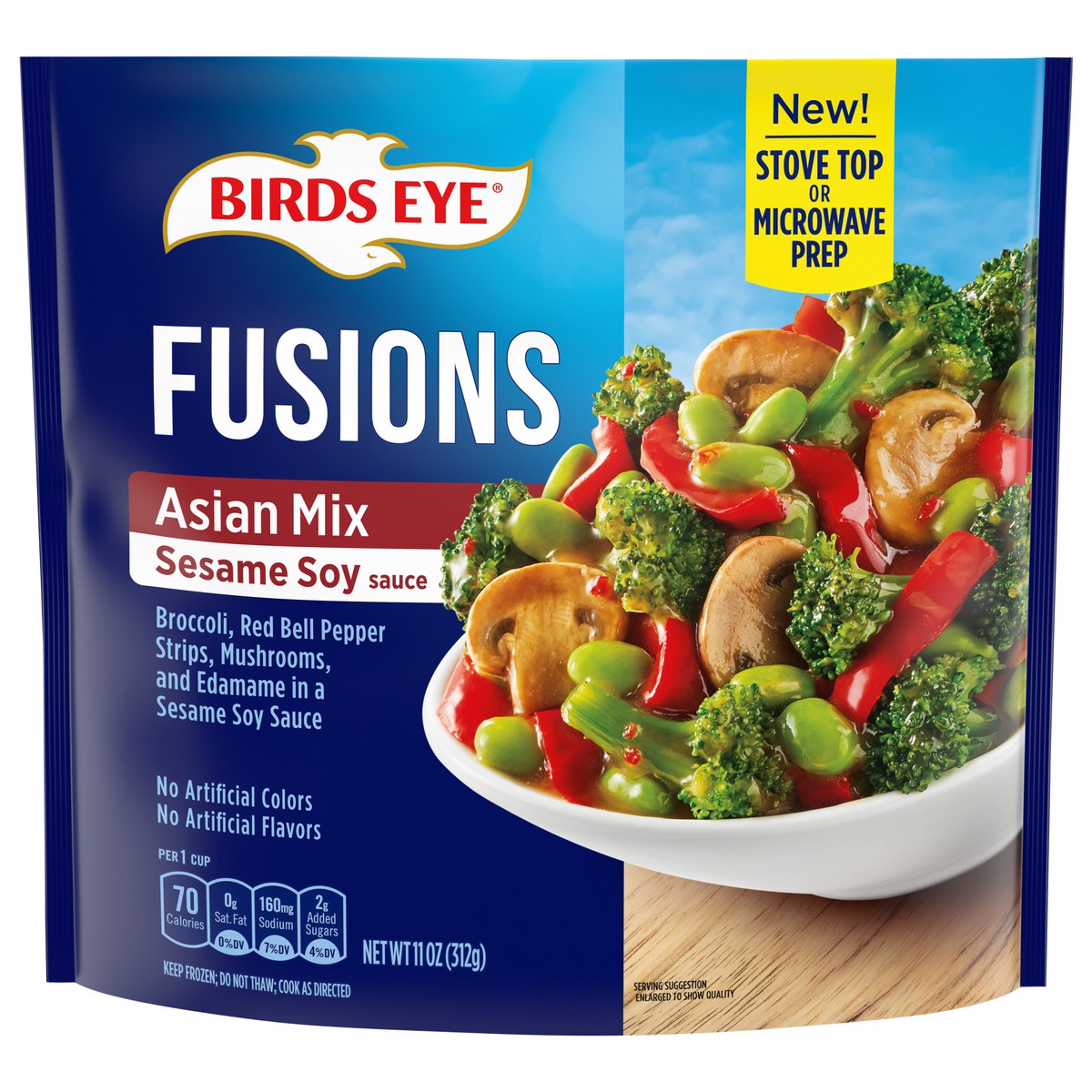 slide 2 of 4, Birds Eye Fusions Sesame Soy Sauce Asian Mix 11 oz, 11 oz