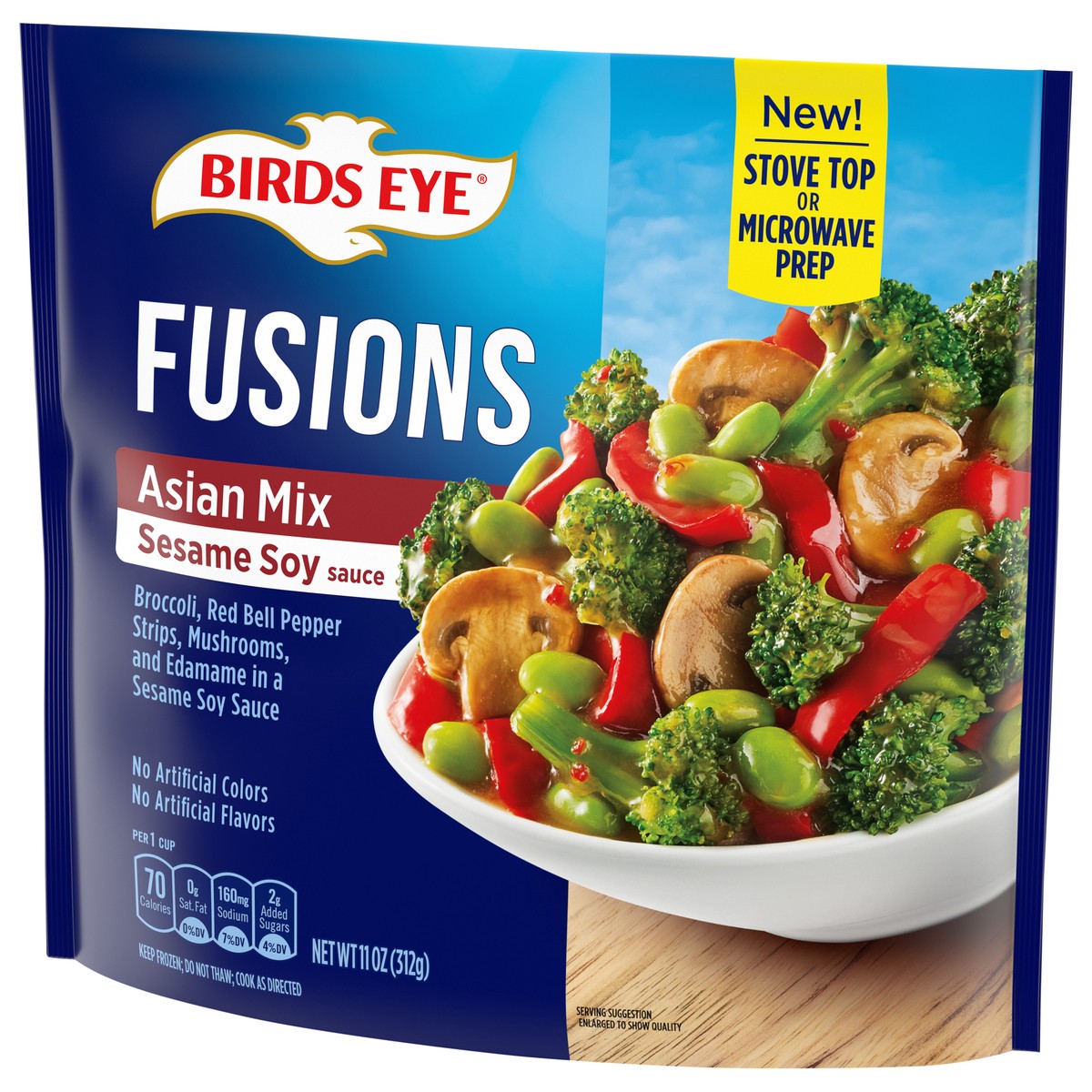 slide 4 of 4, Birds Eye Fusions Sesame Soy Sauce Asian Mix 11 oz, 11 oz