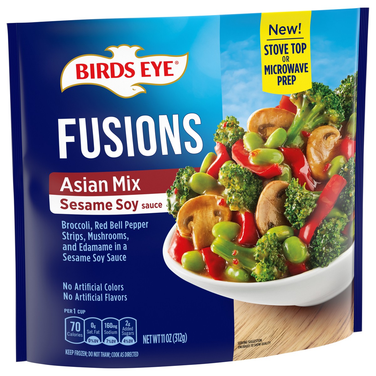 slide 3 of 4, Birds Eye Fusions Sesame Soy Sauce Asian Mix 11 oz, 11 oz