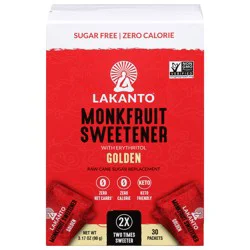 Lakanto Golden Monkfruit Sweetener with Erythritol 30 ea