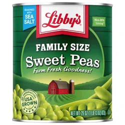 Libby's Sweet Peas, 29 oz, Family Size
