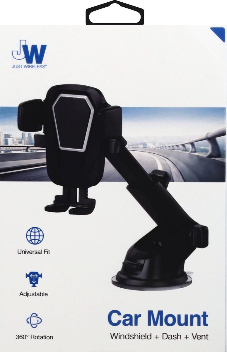 slide 3 of 6, Just Wireless Car Mount, Adjustable, 1 ct