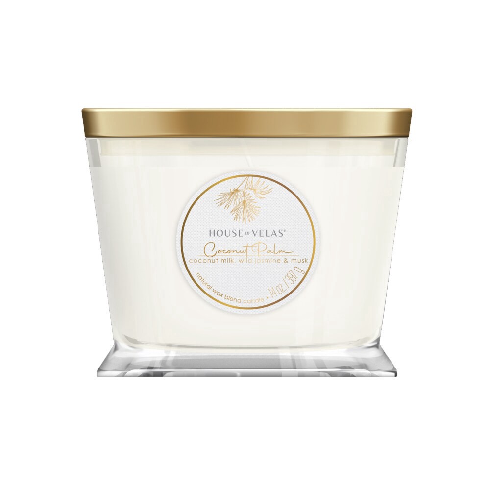 slide 1 of 1, House of Velas Jar Candle Coconut Palm, 14 oz