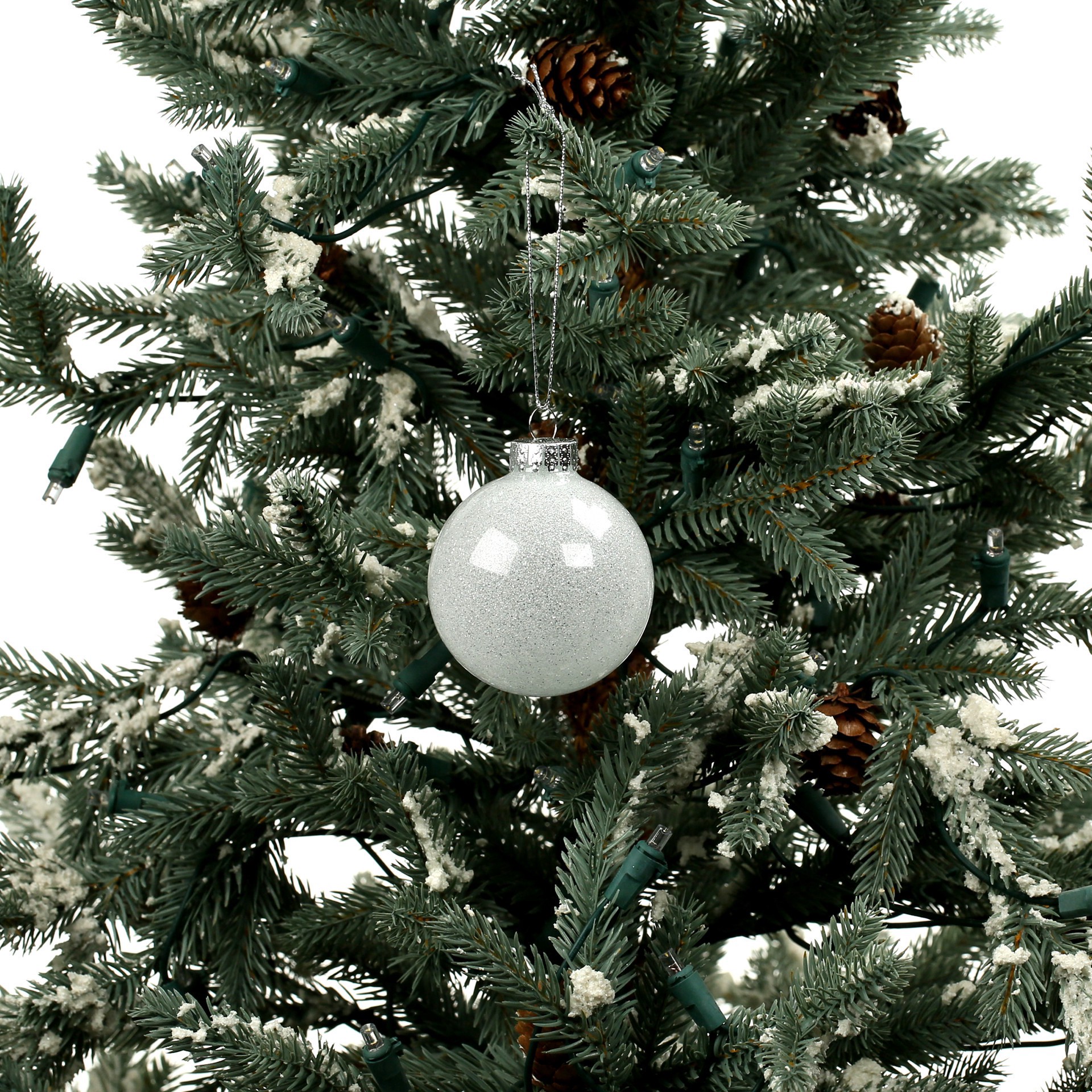 slide 2 of 3, 6 Pack 2.5" Glitter Glass Ball Ornaments By Ashland, 6 ct