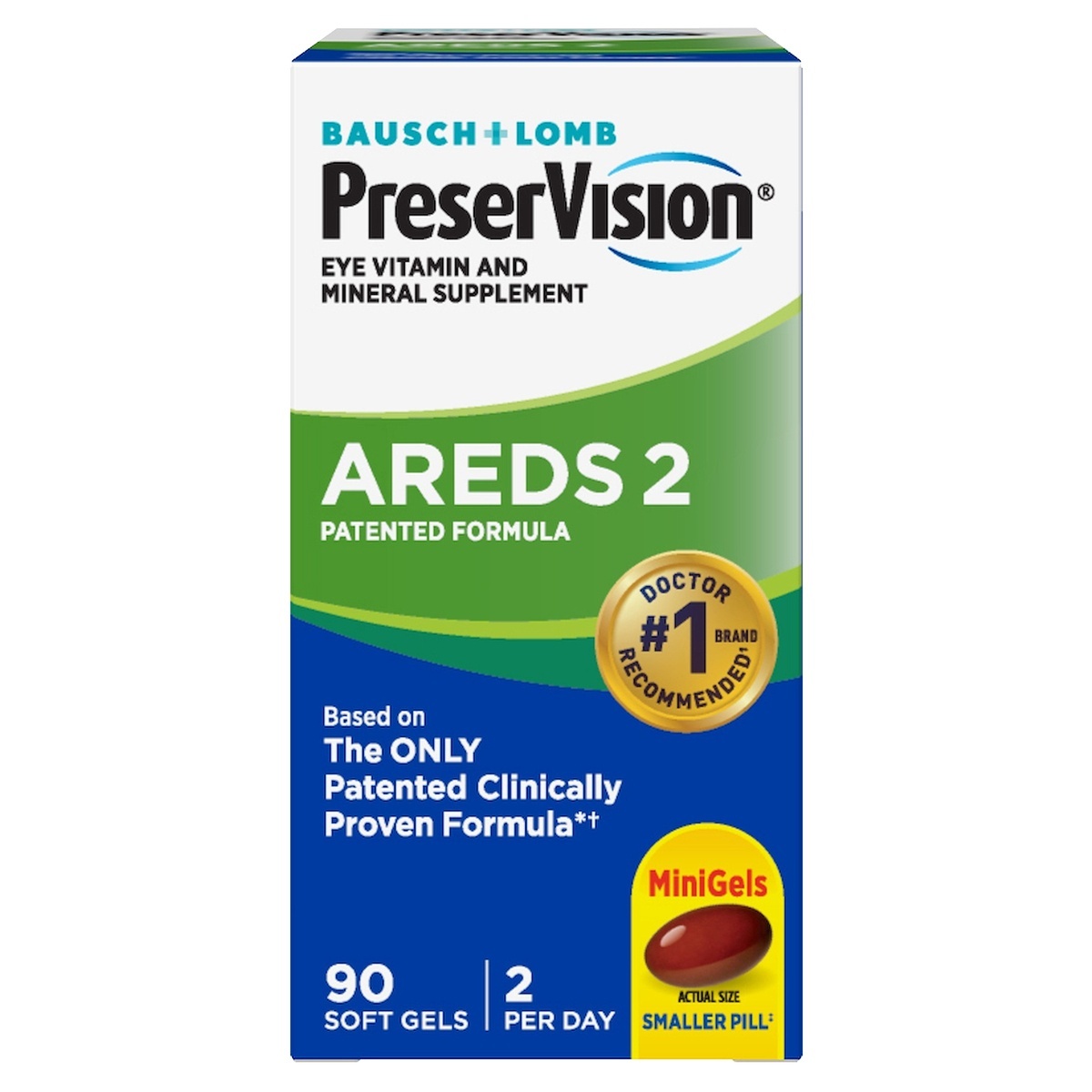 Bausch + Lomb Preservision Eye Vitamin Mineral Supplement Areds 2 ...