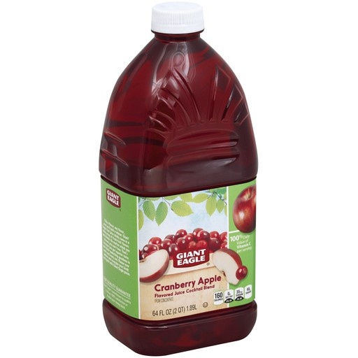 slide 1 of 1, Giant Eagle Cranberry Apple Juice Cocktail Blend - 64 oz, 64 oz