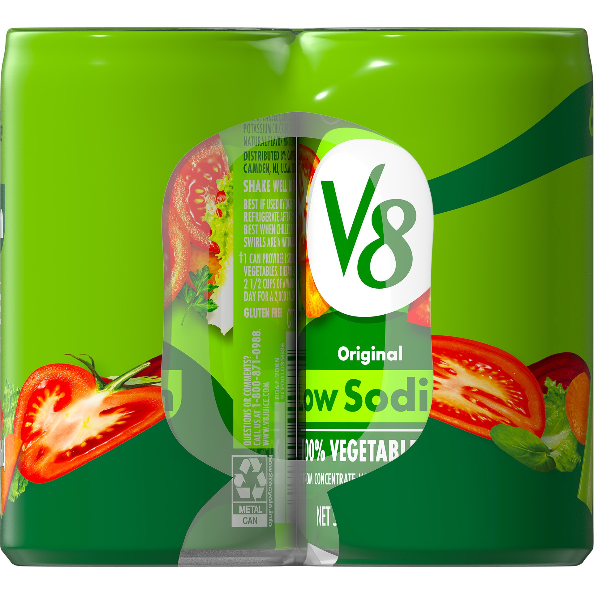 slide 2 of 5, V8 Low Sodium Original 100% Vegetable Juice, 6 ct; 5.5 fl oz