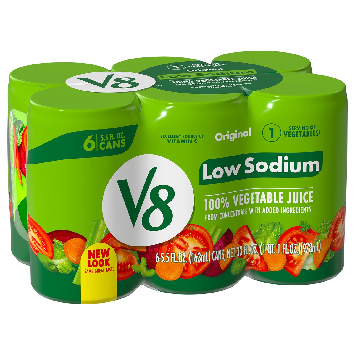 slide 2 of 11, V8 Original Low Sodium 100 Vegetable Juice, 6 ct; 5.5 fl oz