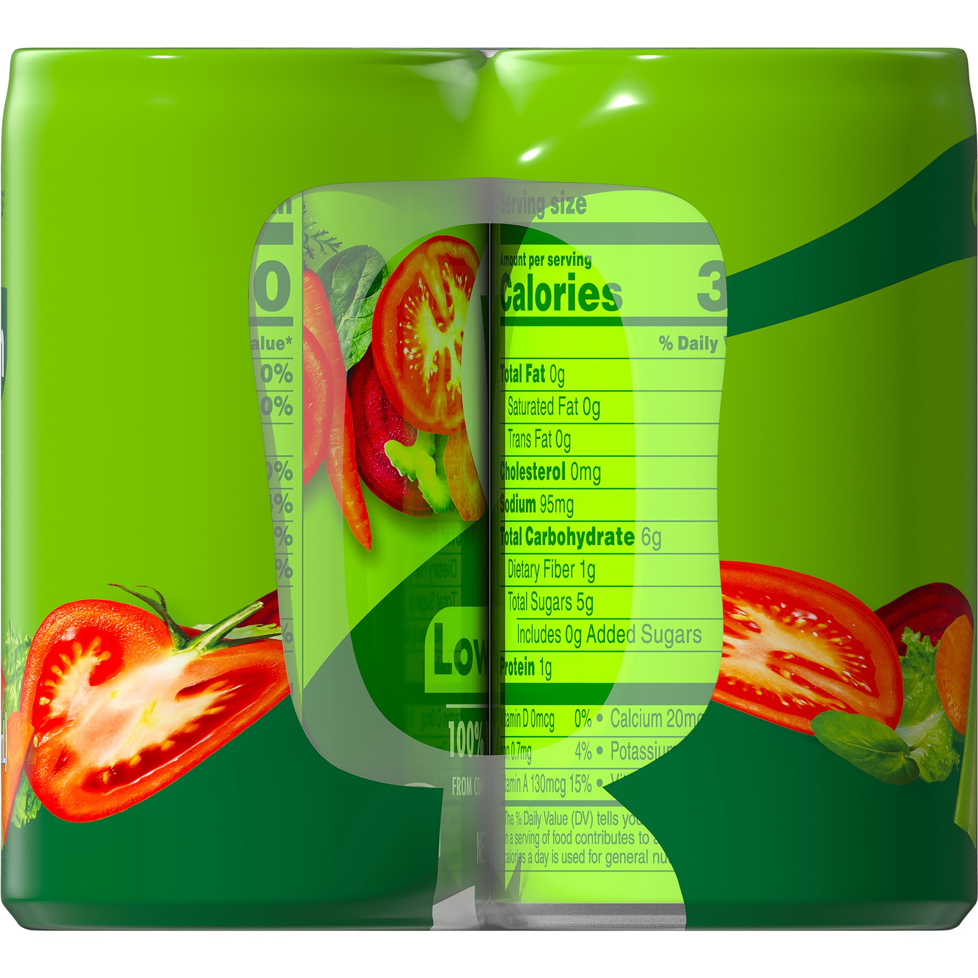 slide 3 of 5, V8 Low Sodium Original 100% Vegetable Juice, 6 ct; 5.5 fl oz