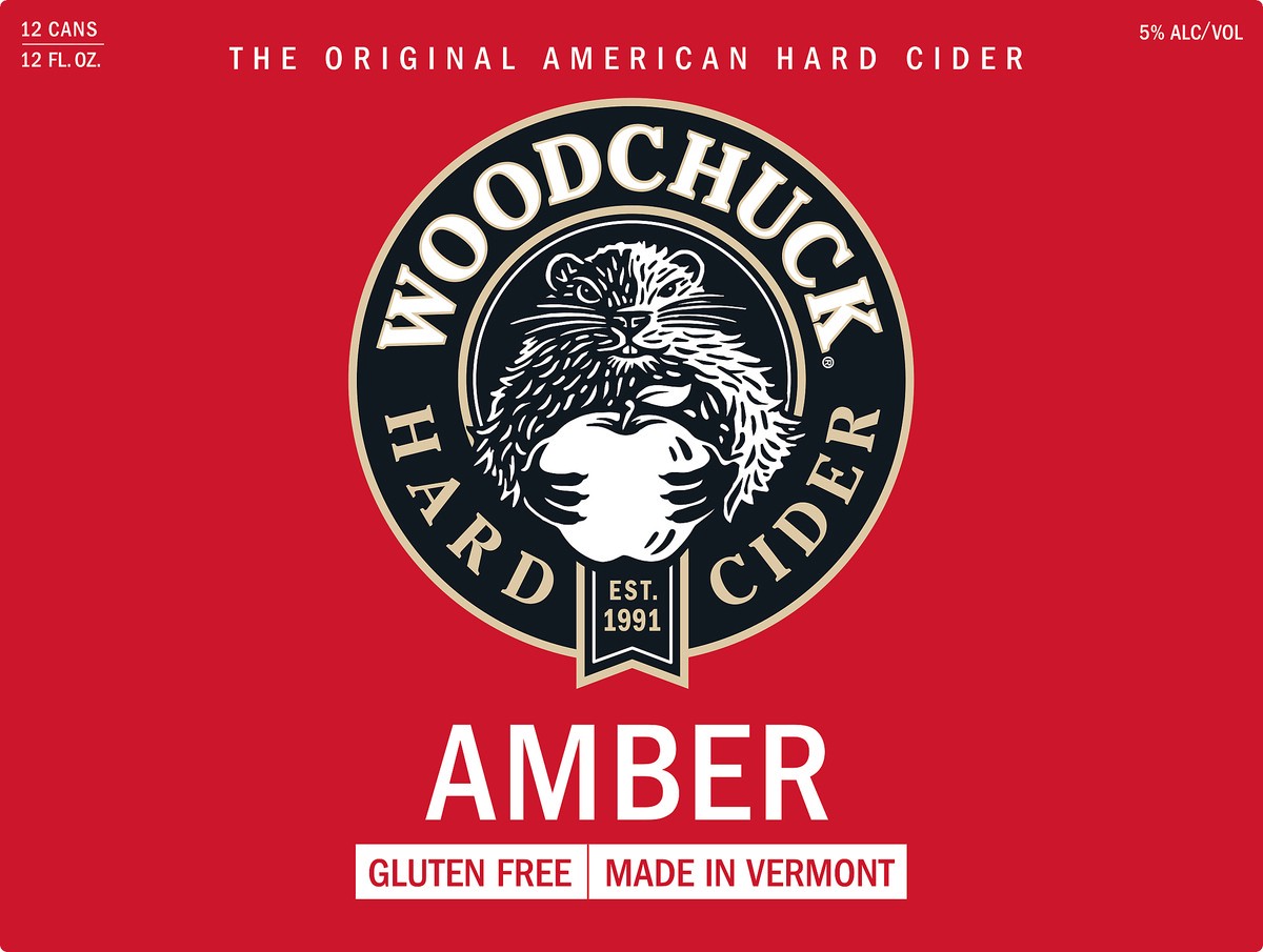 slide 4 of 4, Woodchuck Amber Sweet Red Apple Hard Cider 12 ea, 12 ct; 12 oz