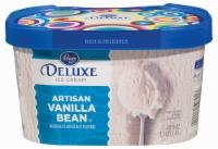 slide 1 of 1, Kroger Deluxe Artisan Vanilla Bean Ice Cream, 48 fl oz