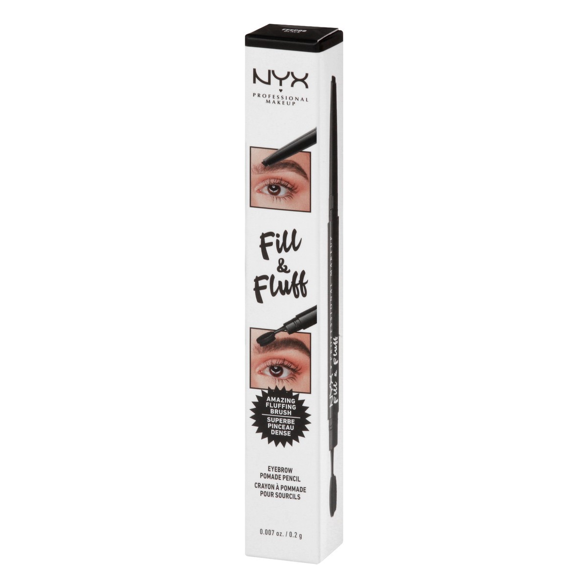 slide 8 of 9, NYX Professional Makeup Black Fill & Fluff Eyebrow Pencil 0.007 oz, 0.01 oz