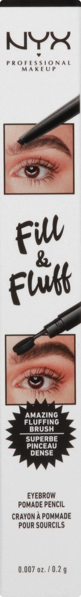 slide 5 of 9, NYX Professional Makeup Black Fill & Fluff Eyebrow Pencil 0.007 oz, 0.01 oz