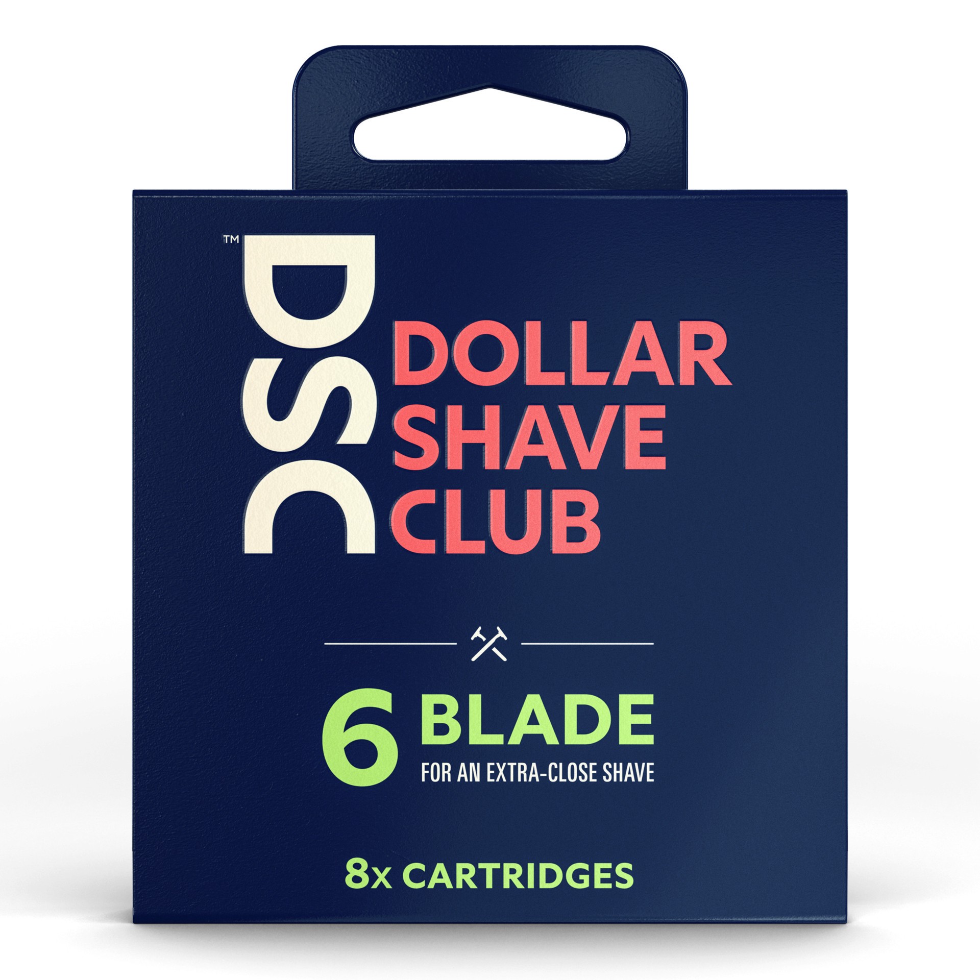 slide 1 of 2, Dollar Shave Club 6-Blade Razor Refill Cartridges, 8 ct