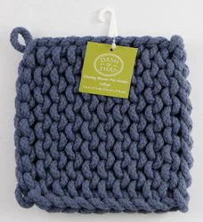 Dash of That® Chunky Knit Potholder - Vintage Indigo