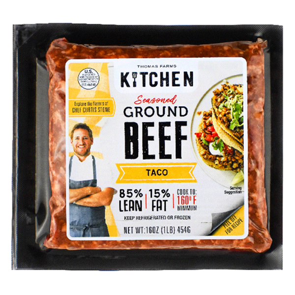 slide 1 of 3, Curtis Stone Seasoned Ground Beef - Taco, 16 oz