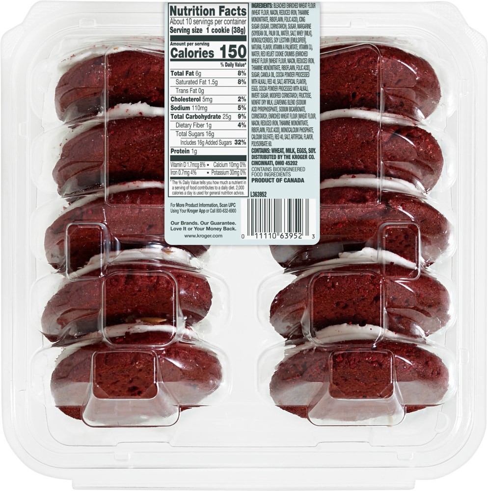slide 3 of 3, Bakery Fresh Red Velvet Frosted Sugar Cookies, 10 ct; 13.5 oz
