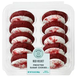 Bakery Fresh Red Velvet Frosted Sugar Cookies