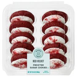 Bakery Fresh Red Velvet Frosted Sugar Cookies