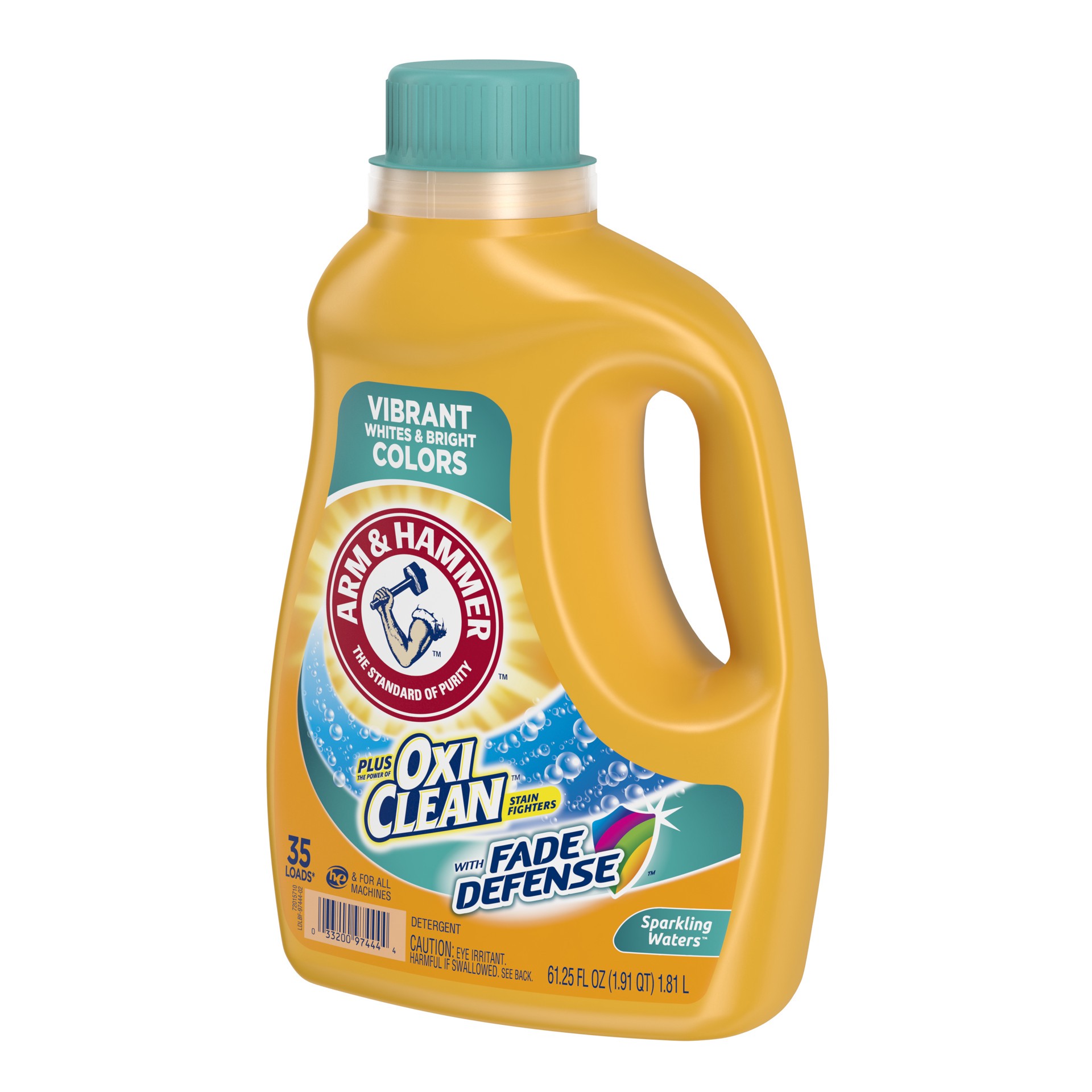 slide 3 of 4, ARM & HAMMER With Fade Defense Sparkling Waters Detergent 61.25 oz, 61.25 oz