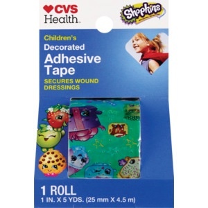 slide 1 of 1, CVS Health Children's Decorated Adhesive Tape, Shopkins, 1 ct