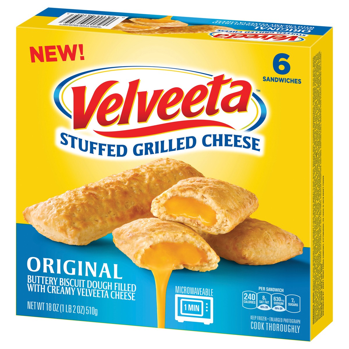 slide 12 of 13, Velveeta Original Stuffed Grilled Cheese Sandwiches 6 ct Box, 6 ct