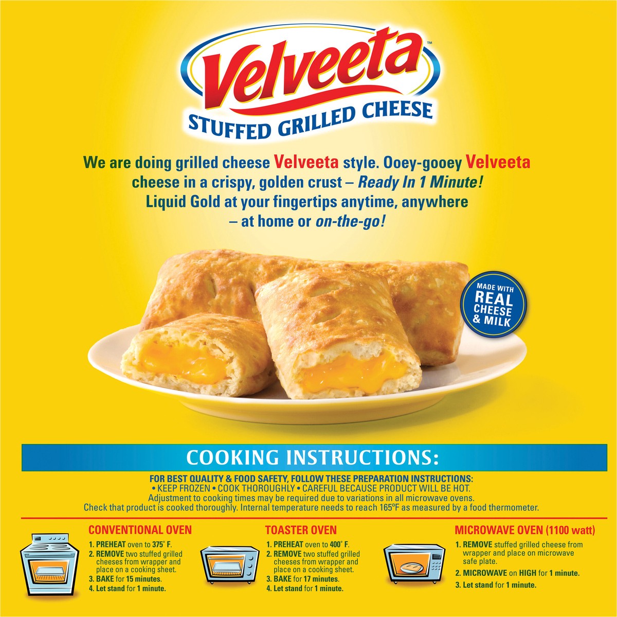 slide 7 of 13, Velveeta Original Stuffed Grilled Cheese Sandwiches 6 ct Box, 6 ct