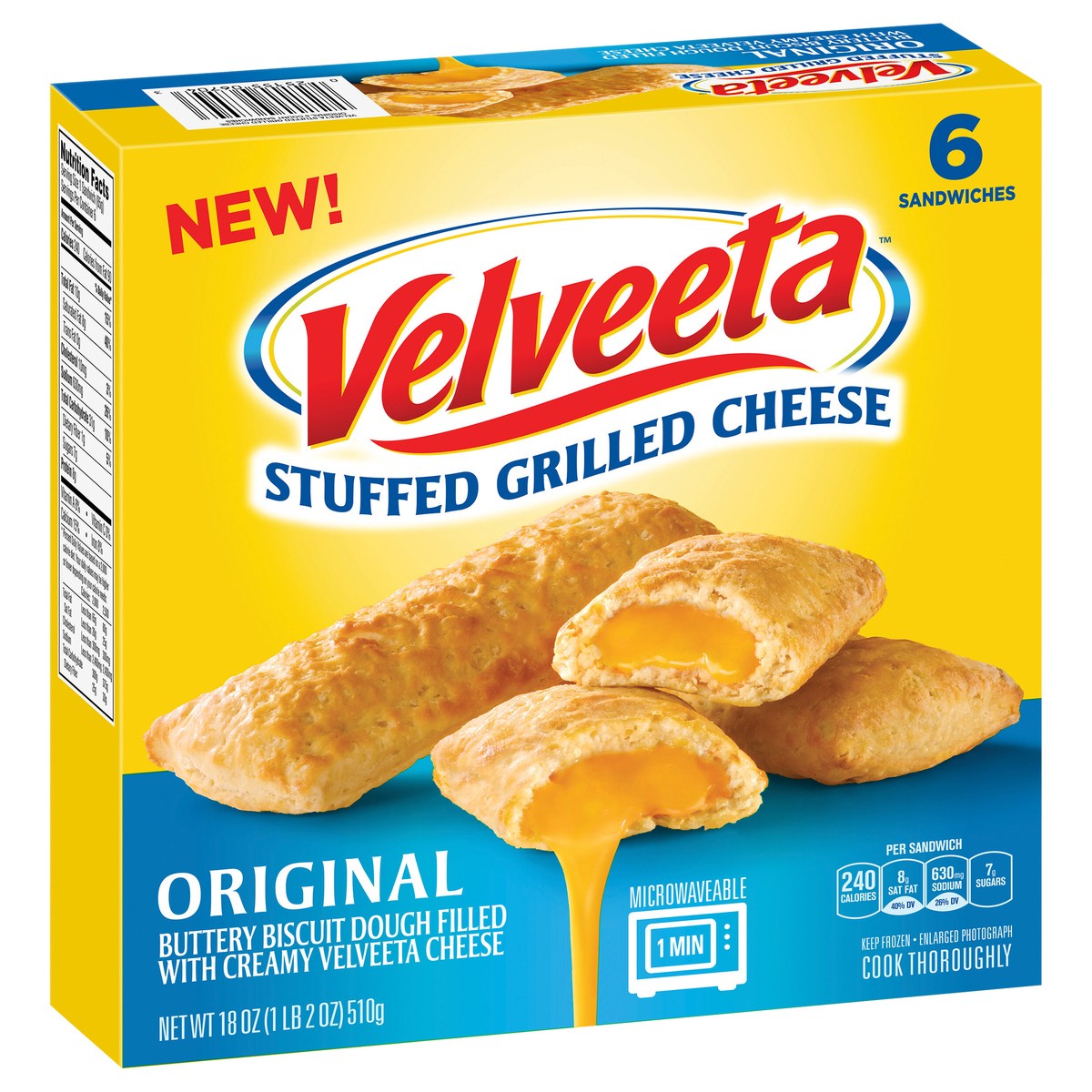 slide 11 of 13, Velveeta Original Stuffed Grilled Cheese Sandwiches 6 ct Box, 6 ct