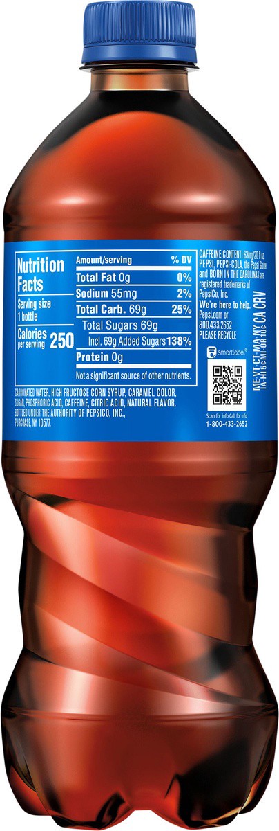 slide 4 of 4, Pepsi Soda Cola Bottle, 24 ct; 20 oz