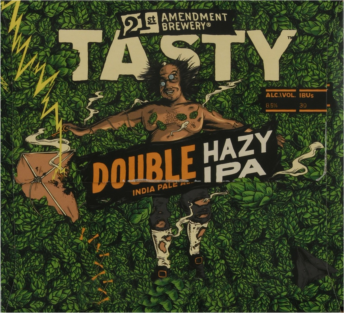 slide 8 of 9, 21st Amendment Brewery Tasty Double Hazy IPA Beer 6-12 oz Cans, 6 ct