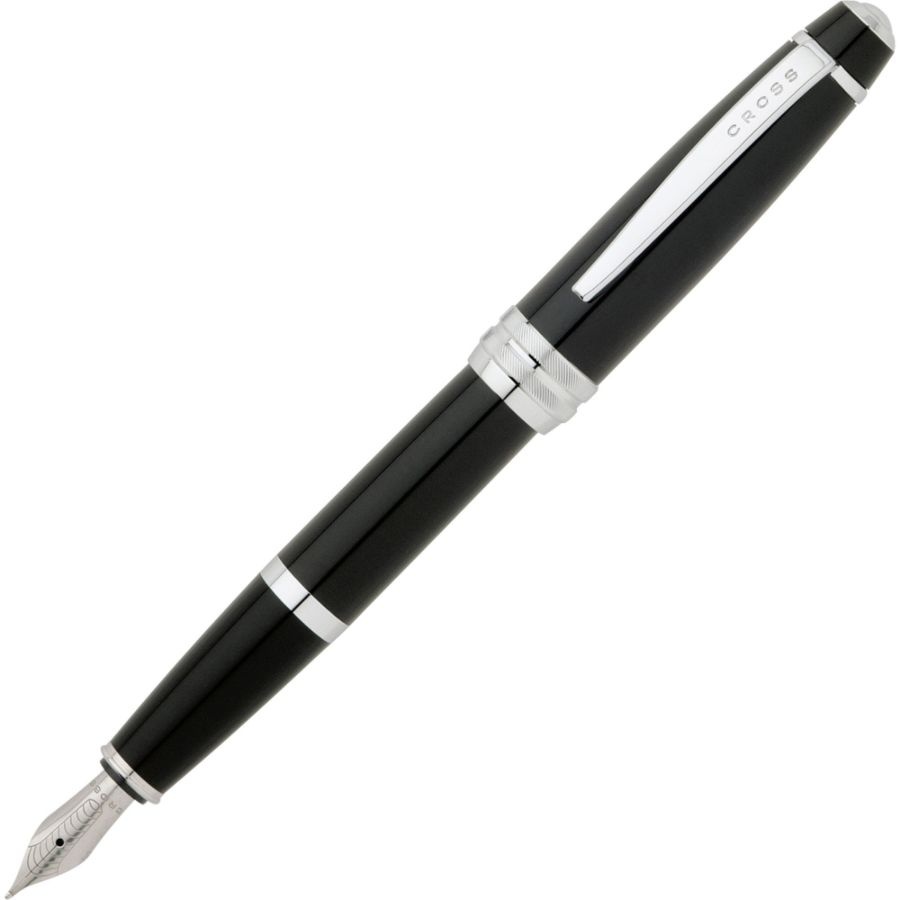 slide 2 of 2, Cross Bailey Fountain Pen, Medium Point, 1.0 Mm, Black Barrel, Black Ink, 1 ct