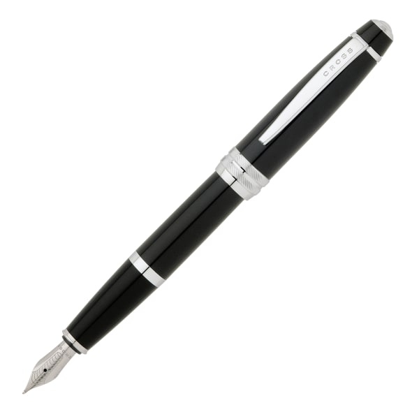 slide 1 of 2, Cross Bailey Fountain Pen, Medium Point, 1.0 Mm, Black Barrel, Black Ink, 1 ct