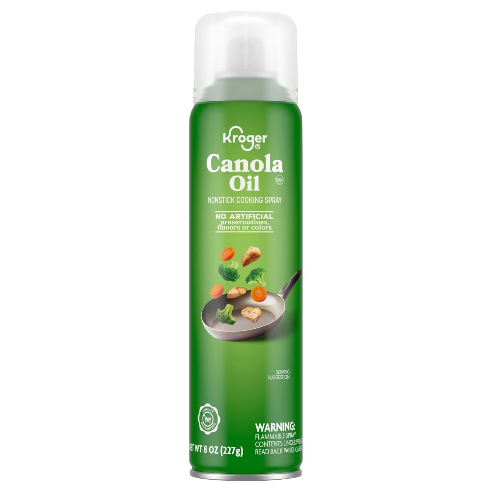 slide 1 of 4, Kroger® Canola Oil Cooking Spray - 8 oz, 8 oz