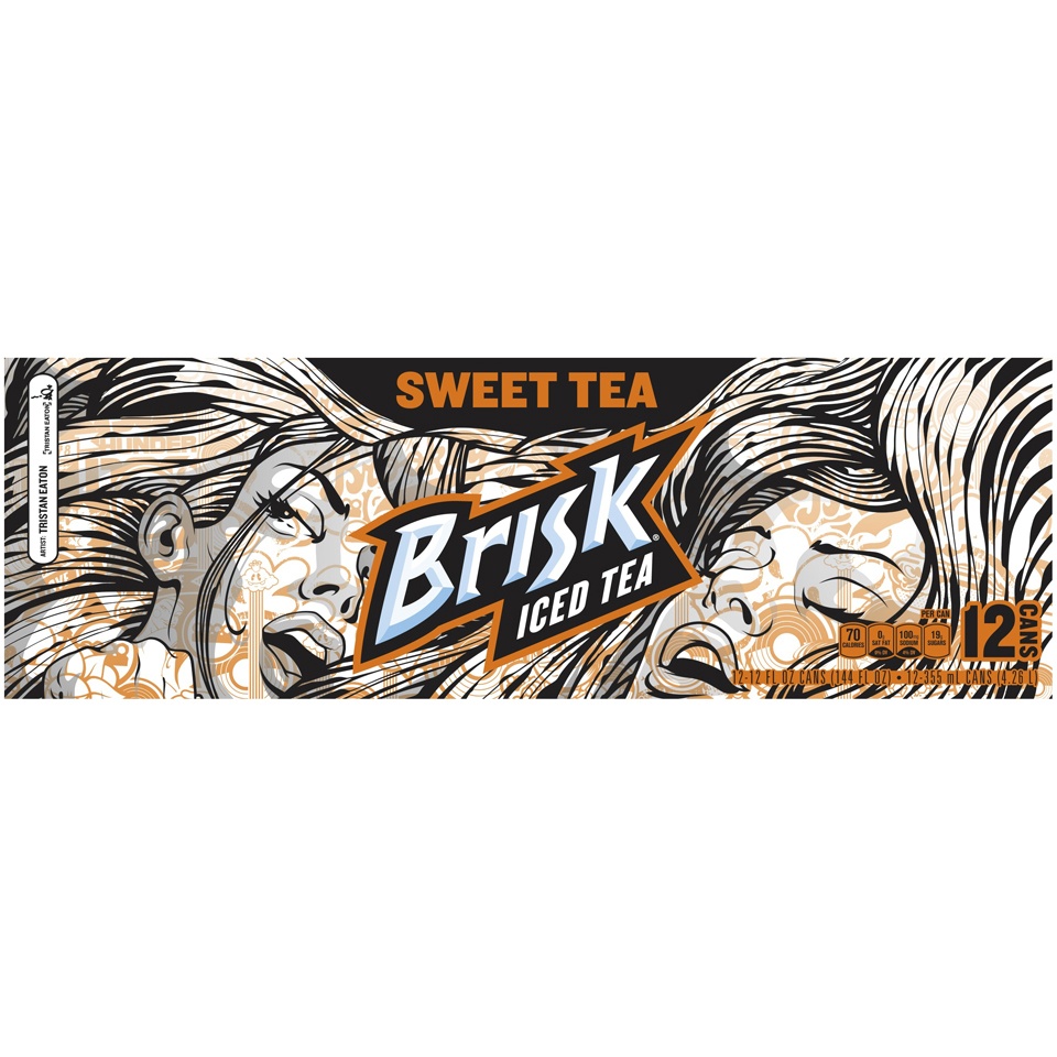 slide 2 of 3, Brisk Sweet Tea, 12 ct; 12 fl oz