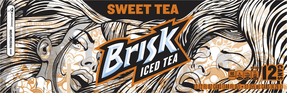 slide 7 of 9, Brisk Iced Tea, 12 ct; 12 fl oz
