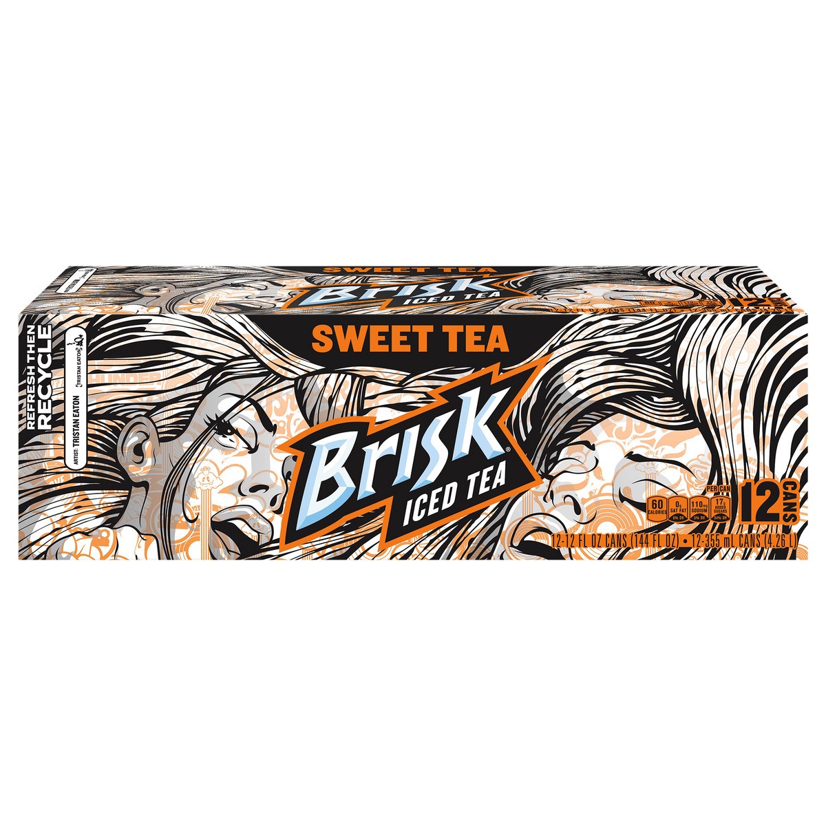 slide 2 of 9, Brisk Iced Tea - 144 fl oz, 12 ct; 12 fl oz