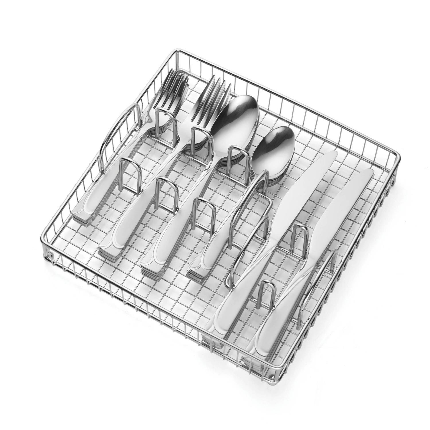 slide 1 of 5, Cambridge Silversmiths Mena Sand Flatware Set, 20 ct
