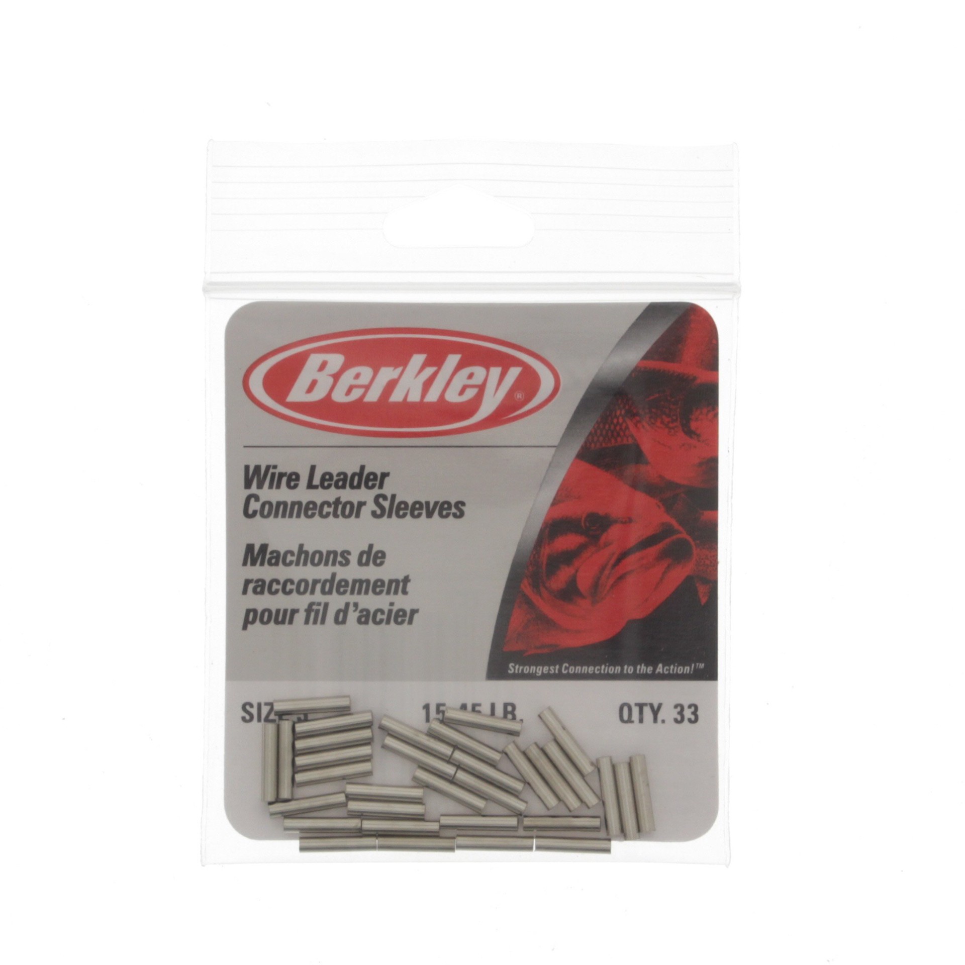 slide 1 of 1, Berkley Nickel Wire Leader Connector Sleeves #B3, 33 ct