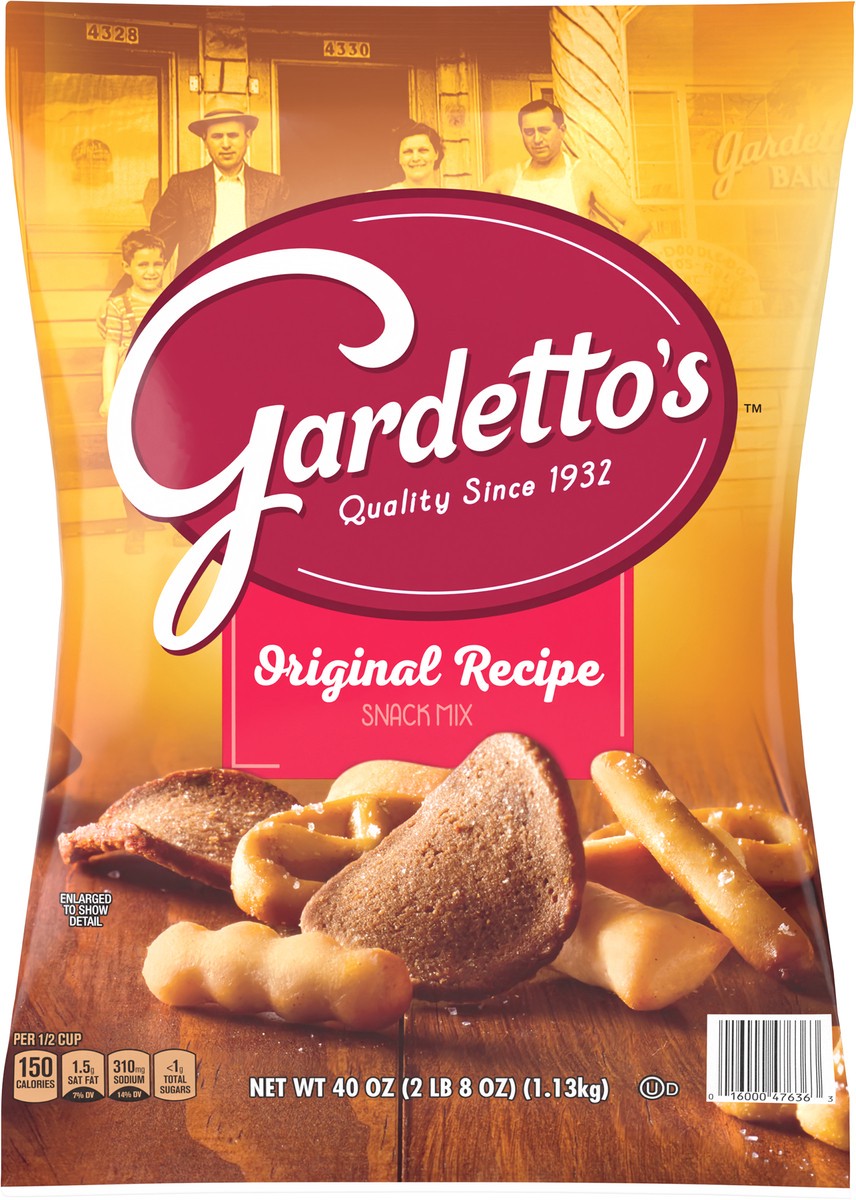 slide 10 of 13, Gardetto's Snack Mix, Original Recipe, Snack Bag, 40 oz, 40 oz