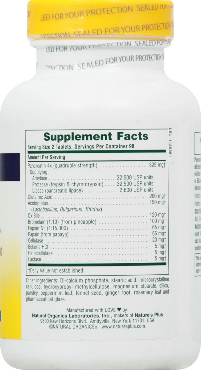 slide 8 of 12, Nature's Plus Ultra-Zyme Maximum Strength Tablets, 180 ct